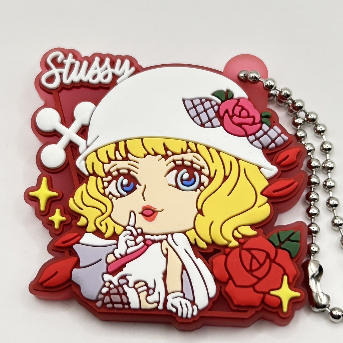 One Piece Rubber Mascot Gummy 2 Figure Keychain Charm Stussy