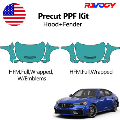 For Acura Integra Type S 2024-2026 Hood+Fender Paint Protection Film Precut PPF