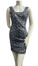 Guess Dress Womens size 2 Gray Sequin Sleeveless Party Club Stretch Lined