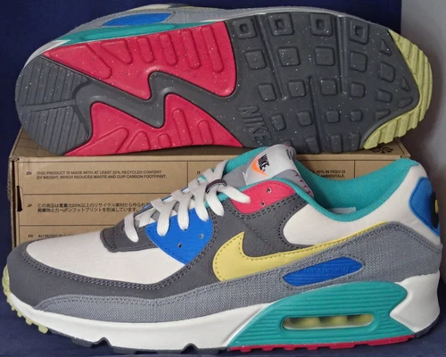 2022 Nike Air Max 90 SE Air Sprung Phantom Celery Iron Grey SZ 10.5 (DM8171-001)