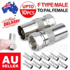 F-Type Male to PAL Female Socket TV Antenna Cable Connector Adaptor RG6 Adapter