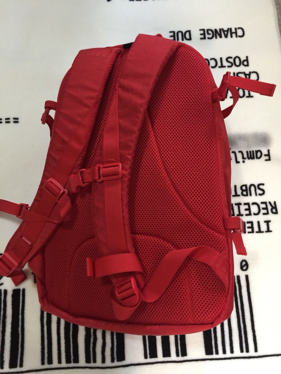 Authentic Supreme Red Backpack Spring Summer 2019 SS19