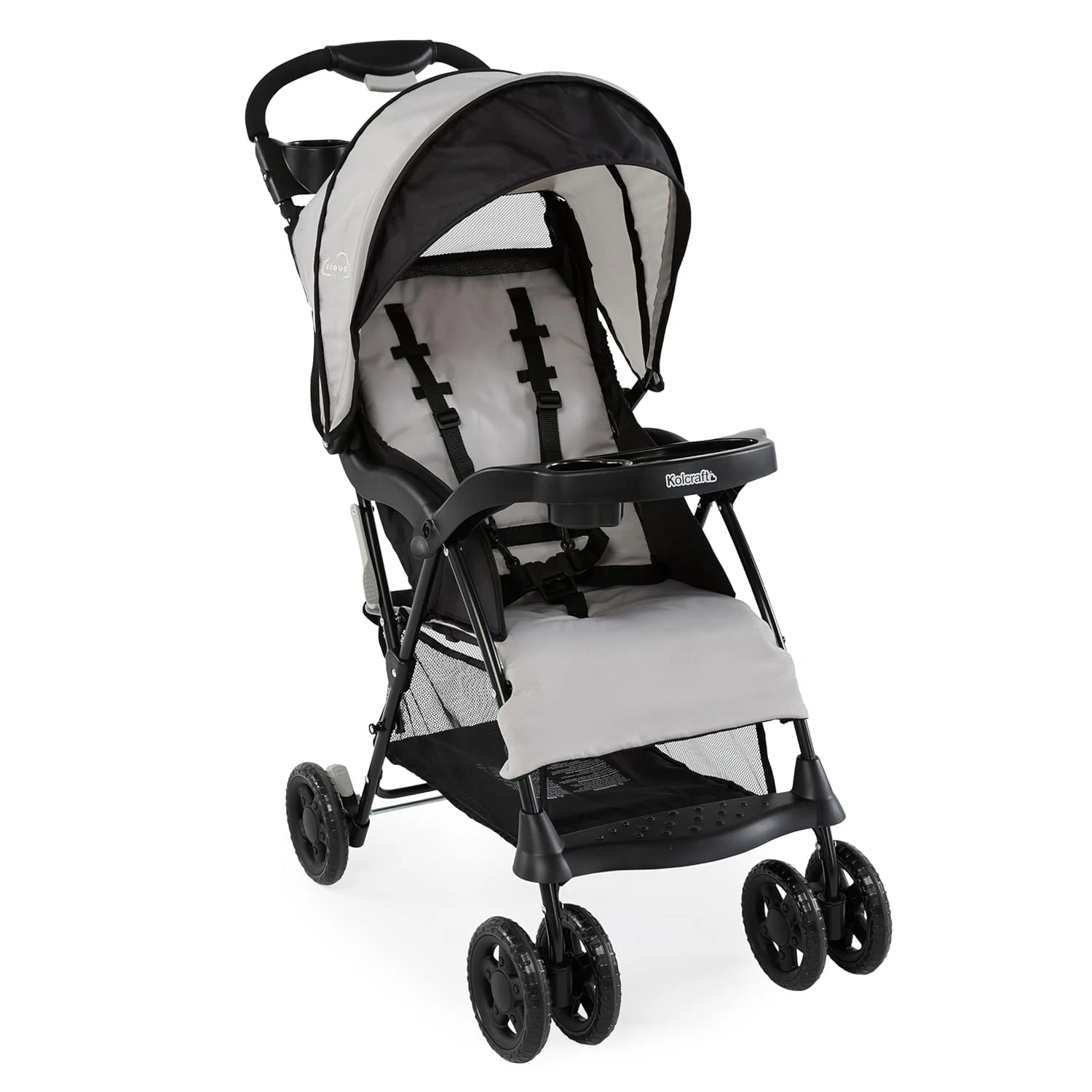 Coche Para Bebes Carriolas Para Niño Kids Baby Stroller with Canopy Negro/Gris