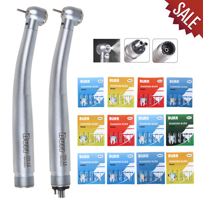 Burr Dental Fiber Optic LED E-generator handpiece/ 100*FG1.60mm Diamond Bur KYUS