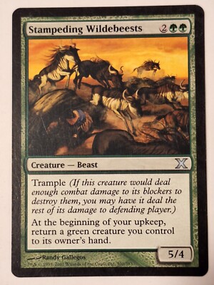 Stampeding Wildebeests - 10th Edition Core Set - Magic the Gathering MTG Nice!