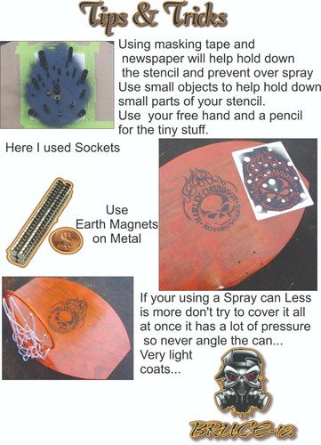 FLAMES Airbrush Stencil Motorcycle FLAMES 3 Pack each one is 11" wide - Picture 4 of 4