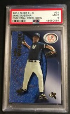 2001 MIKE MUSSINA FLEER E-X ESSENTIAL CREDENTIAL NOW #91 PSA 9 /299 POP 1