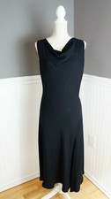 Amanda Smith Women Dress A Line Sleeveless Scoop Neck Black Career Size 8