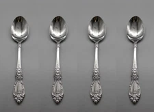 Oneida Stainless Flatware WORDSWORTH -Oval Soup / Place Spoons - Set of Four New