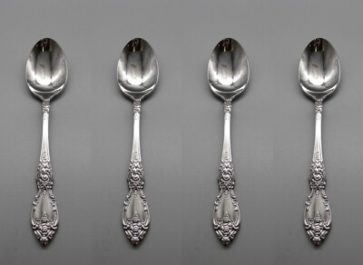Oneida Stainless Flatware WORDSWORTH -Oval Soup / Place Spoons - Set of Four New