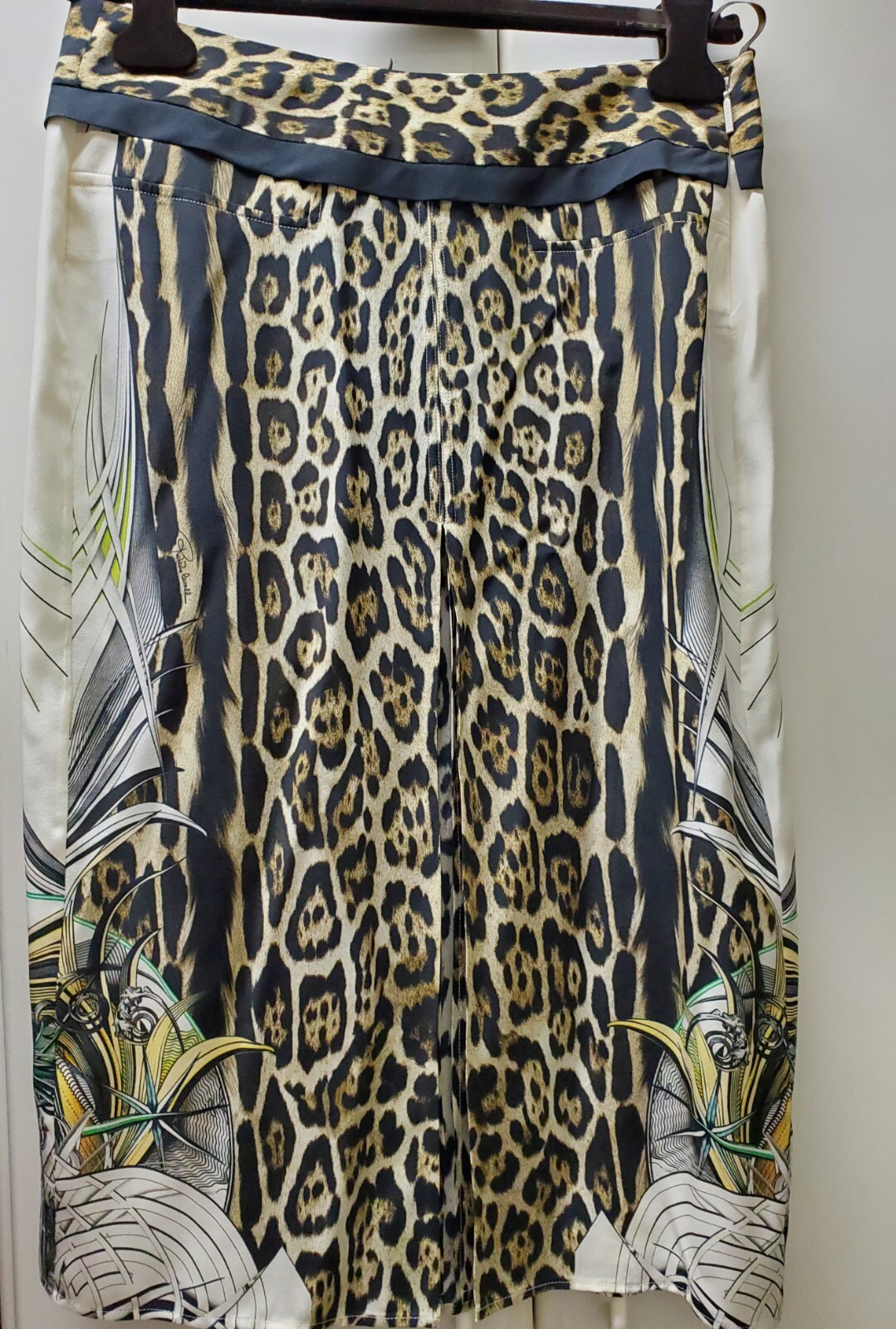 Roberto CAVALI Lux Line Leopard SIlk Skirt -SZ 40 ** NEW image 2
