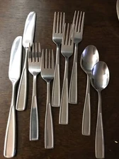 Lot 9 Hampton Silversmiths Stainless Flatware Mixed Pieces “HSV167" ? Spoon Fork