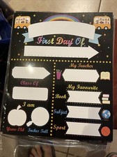 First Day of School / Last Day of School Wipe Off Sign NEW