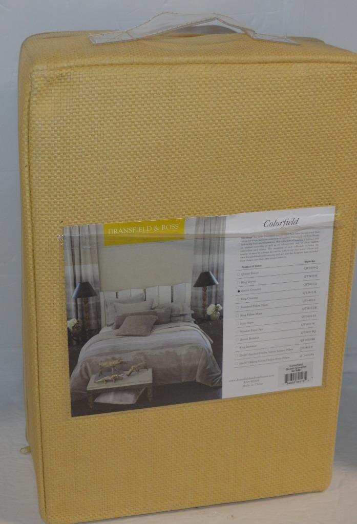 DRANSFIELD ROSS Colorfield Quilted QUEEN COVERLET NEW 1ST Neiman