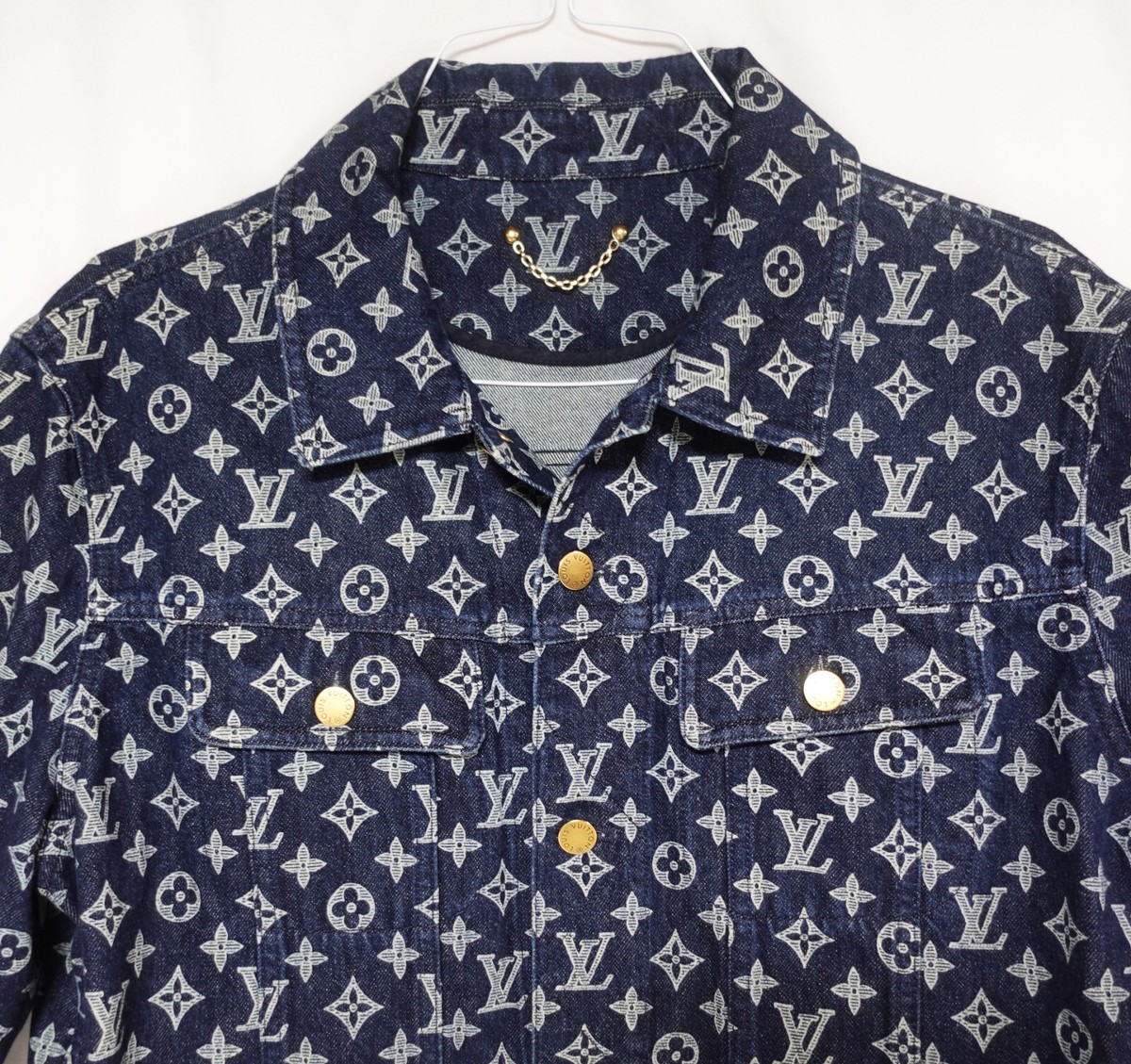 Louis Vuitton Kim Jones Monogram Denim Jacket EU 54 US 44 | eBay Louis Vuitton Kim Jones Monogram Denim Jacket EU 54 US 44 | eBay