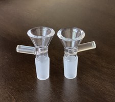 (2 Bowls) 14mm Male Glass Bong THICK Bowl Headpiece Replacement -  USA