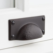Signature Hardware Hammered Brass Cup Pull-Po...