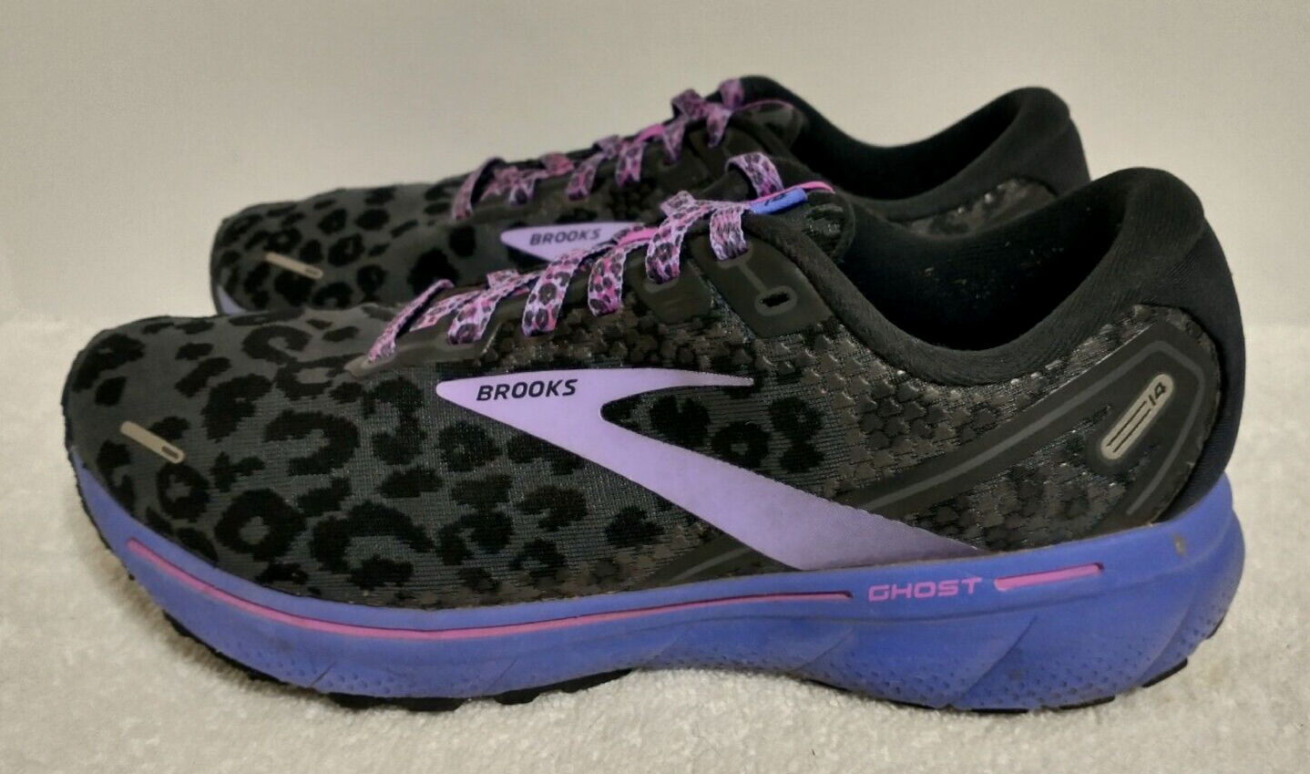 Size 9.5 Brooks Ghost 14 Electric Cheetah Run Wild Black Purple for sale online eBay