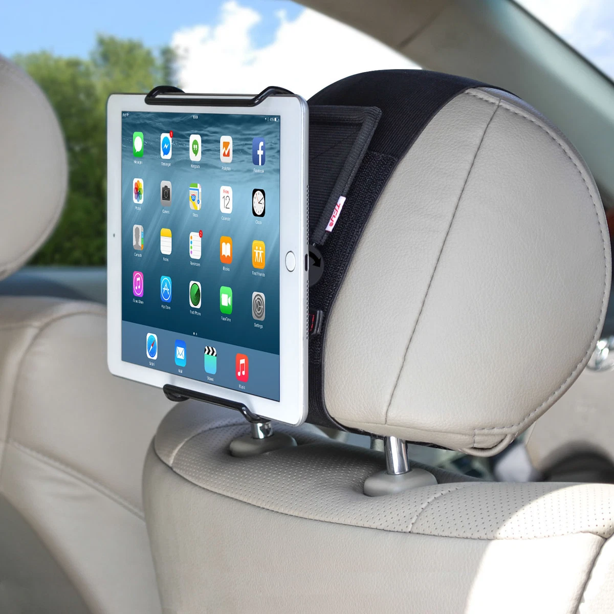 Universal Adjustable Car Headrest Mount Holder with Angle for 6-12.9 Inch Tablet