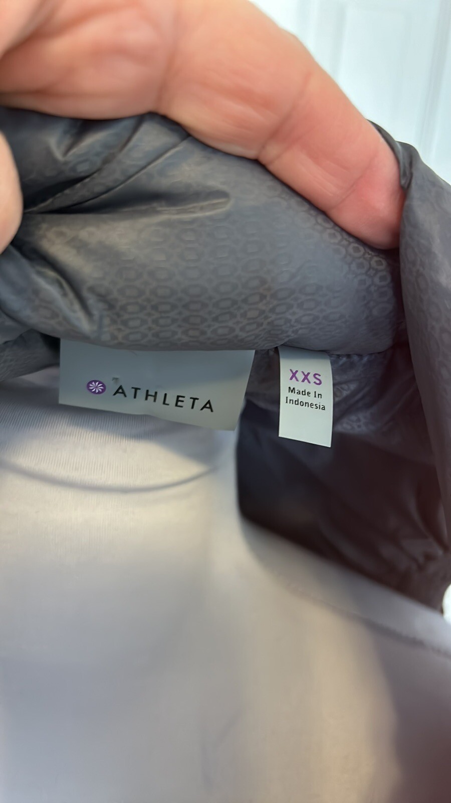 Athleta Downalicious  Gray Down Quilted Full Zip … - image 7