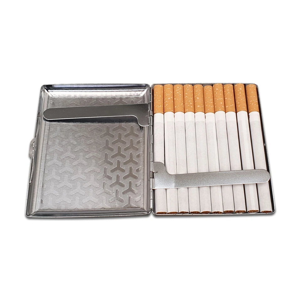 Zigarettenetui 100 | Silber Design Dekor | für lange Zigaretten 10 cm | 100 mm - Bild 4 von 4