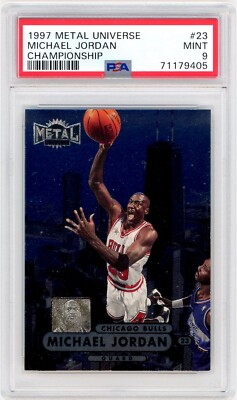 NBA Michael Jordan Metal universe PSA 9