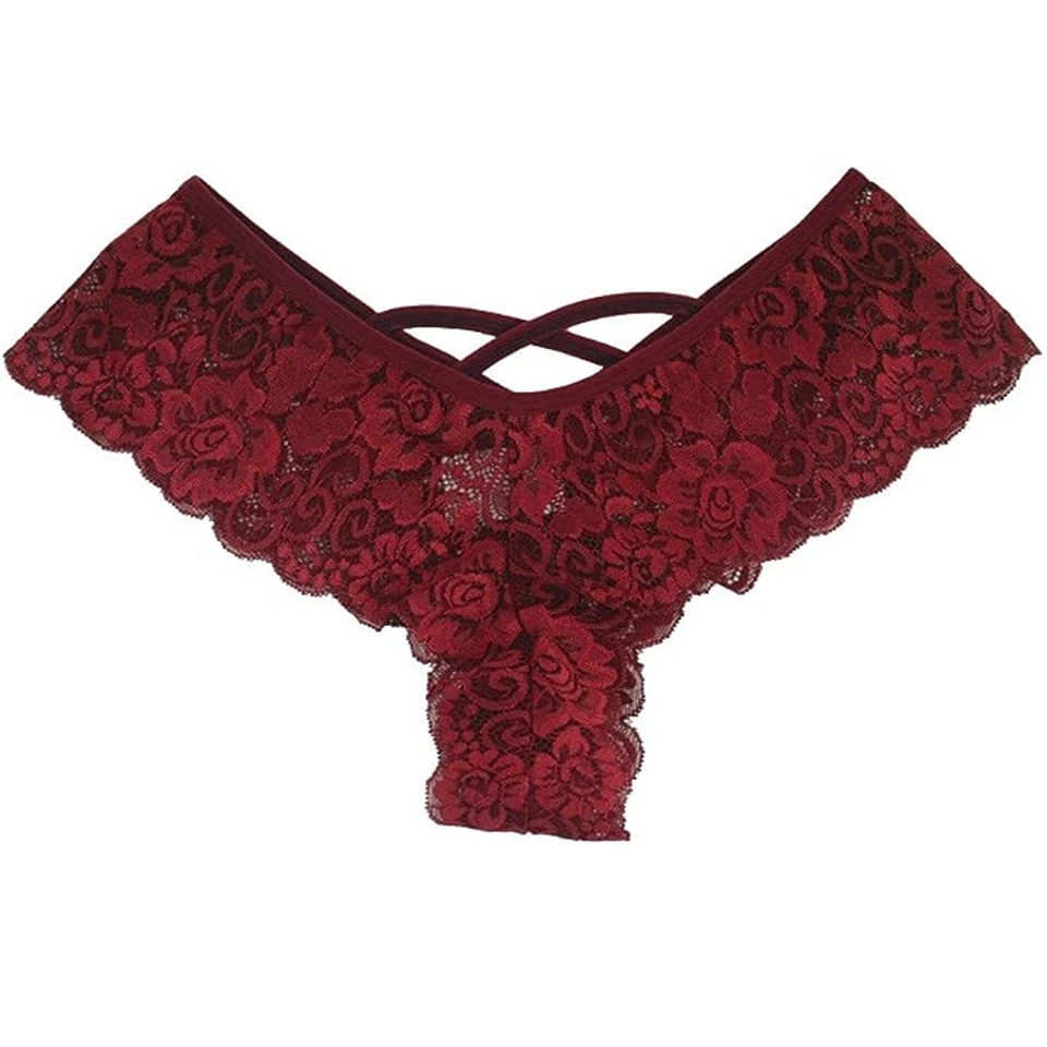 4PCS Women Underwear Sexy Lace Lingerie Panties G-String Brief Thong Plus Size - Image 4 of 4