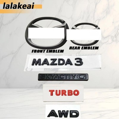 Matte Black Red 6x For MA-3 AWD SKYACTIV G Turbo Rear Badge Replace Symbol NEW