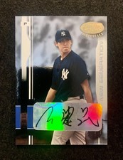 2003 Leaf Certified Materials Chien-Ming Wang AUTO #/400 RC Rookie 211 Yankees