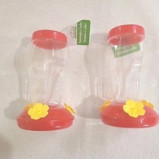 Lot of 2 Hummingbird Nectar Feeders Hanging Patio Balcony Lanai Garden Plastic