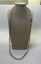 Lucky Brand Gold Tone Beaded Disc Necklace 57.4g