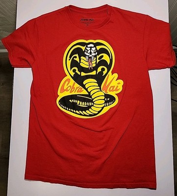 Red Cobra Kai Shirt Size Medium M 2022 First Print Sony Netflix Bioworld
