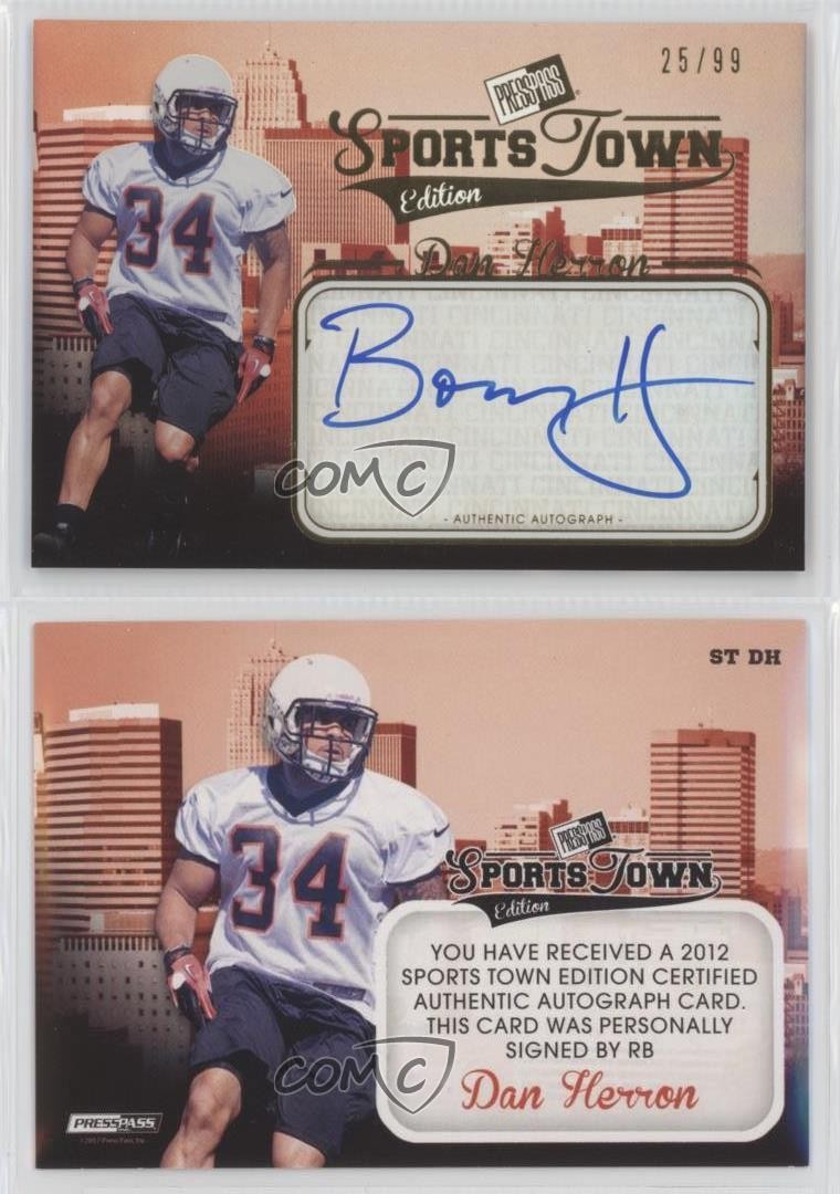 2012 Sports Town Edition Gold 25/99 Daniel Herron Dan #STDH Rookie Auto RC 10k8