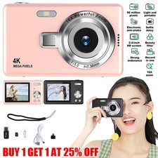 Digital Camera LCD Display Screen 16X Zoom Anti-Shake Camera With 64GB SD Card