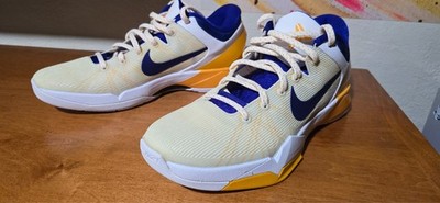 Men s Size 11- Nike Zoom Kobe 7 System Lakers Home White Concord Del Sol