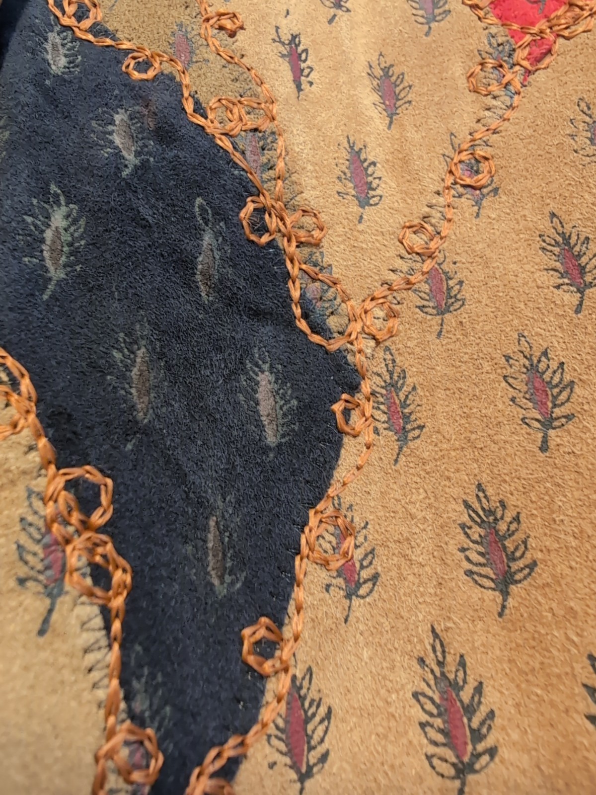 Papillon Boho Patchwork Suede Leather Embroidered… - image 10