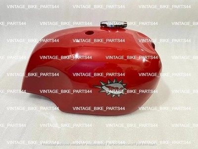 BSA A65 Spitfire 4 Gallonen Aluminium rot lackiert Kraftstoff Benzintank +Deckel