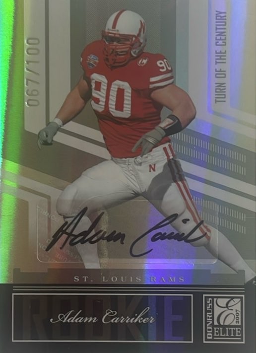 Adam Carriker Donruss Elite #104 Autograph