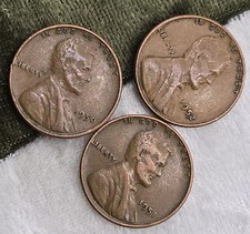 1950-p 1951-p 1952-p Lincoln Wheat Cent 1c