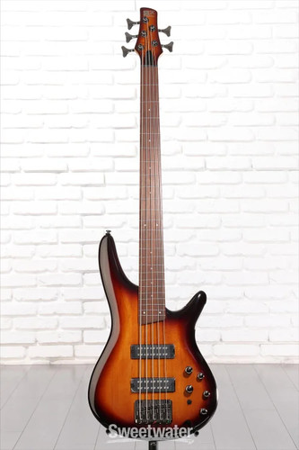 Ibanez Standard SR375E Fretless 5-string Bass Guitar - Brown Burst