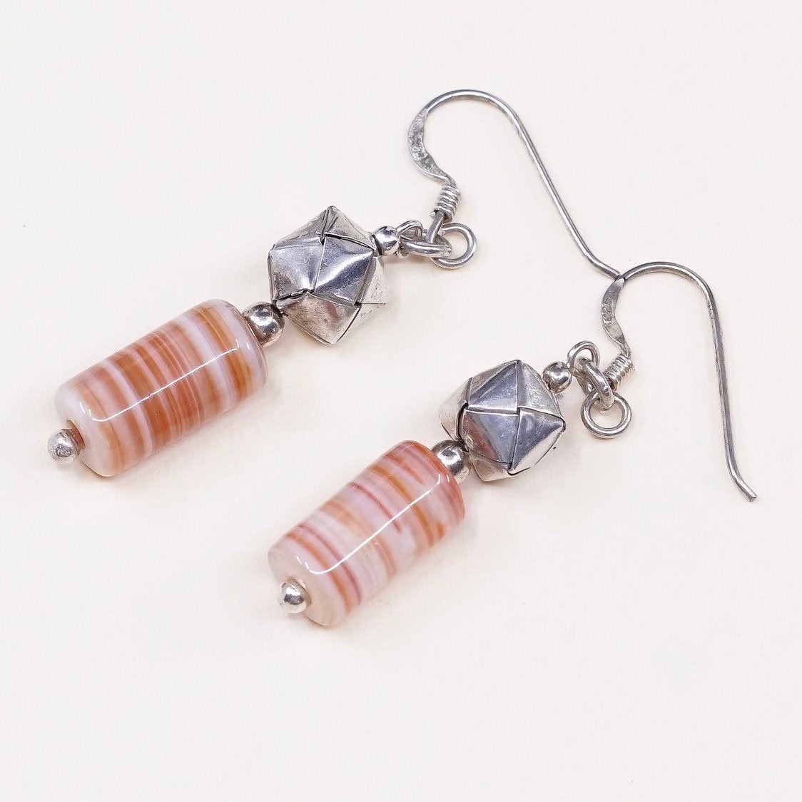 Sterling silver handmade earrings, solid 925 orig… - image 1