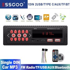 Single 1 DIN Car Stereo Radio Mp3 Player Bluetooth FM AUX IN USB TF SD Head Unit