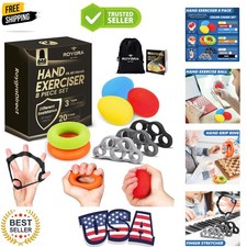 Grip Strength Trainer 8 Pack, Forearm Strengthener, Stress Balls for Adults, ...