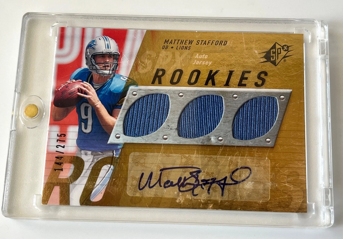 Matthew Stafford Autographed Football Sports Trading Cards
