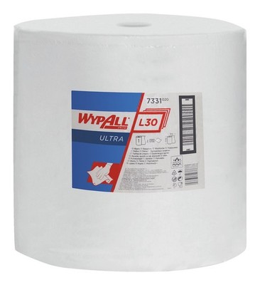 WypAll Wischtuch L30 7331 weiß L380xB370mm 3-lagig 1000 Tücher/Rolle