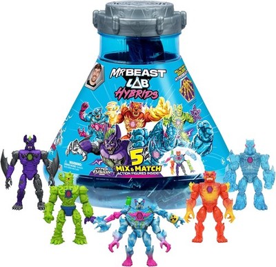 MRBEAST LAB Hybrids Mega Pack, Reveal Different Hybrid Parts to Create 5 Mix &