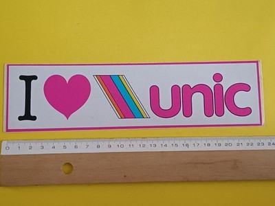 Vintage Aufkleber I'aime UNIC (LKW, LKW) 23,5 x 6 cm