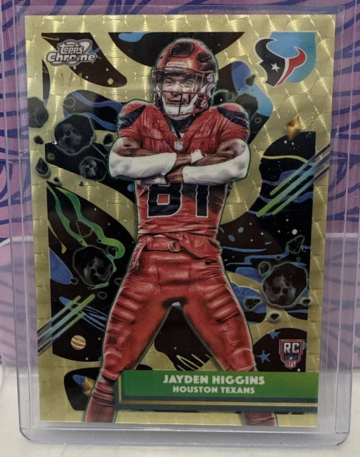 Topps 2025 Chrome Jayden Higgins Texans RC Superfractor 1/1 #140