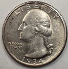 *SILVER* 1934  Washington Quarter《Silver》Great Way To BUY Silver!