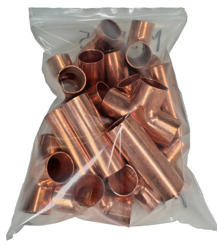 (17-PACK) NIBCO Straight Tee 1" x 1" x 1" CTS Solder Joint Copper Sweat Fitting